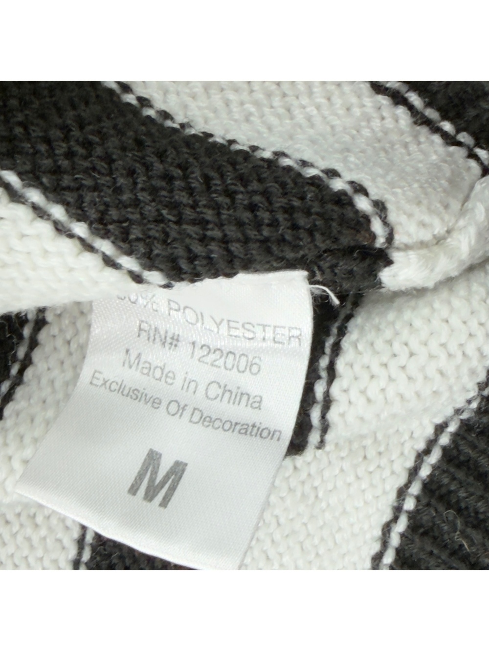 90s Paul Frank Julius Monkey Black White Striped Knit Sweater Vest Size M Y2K - Picture 4 of 7